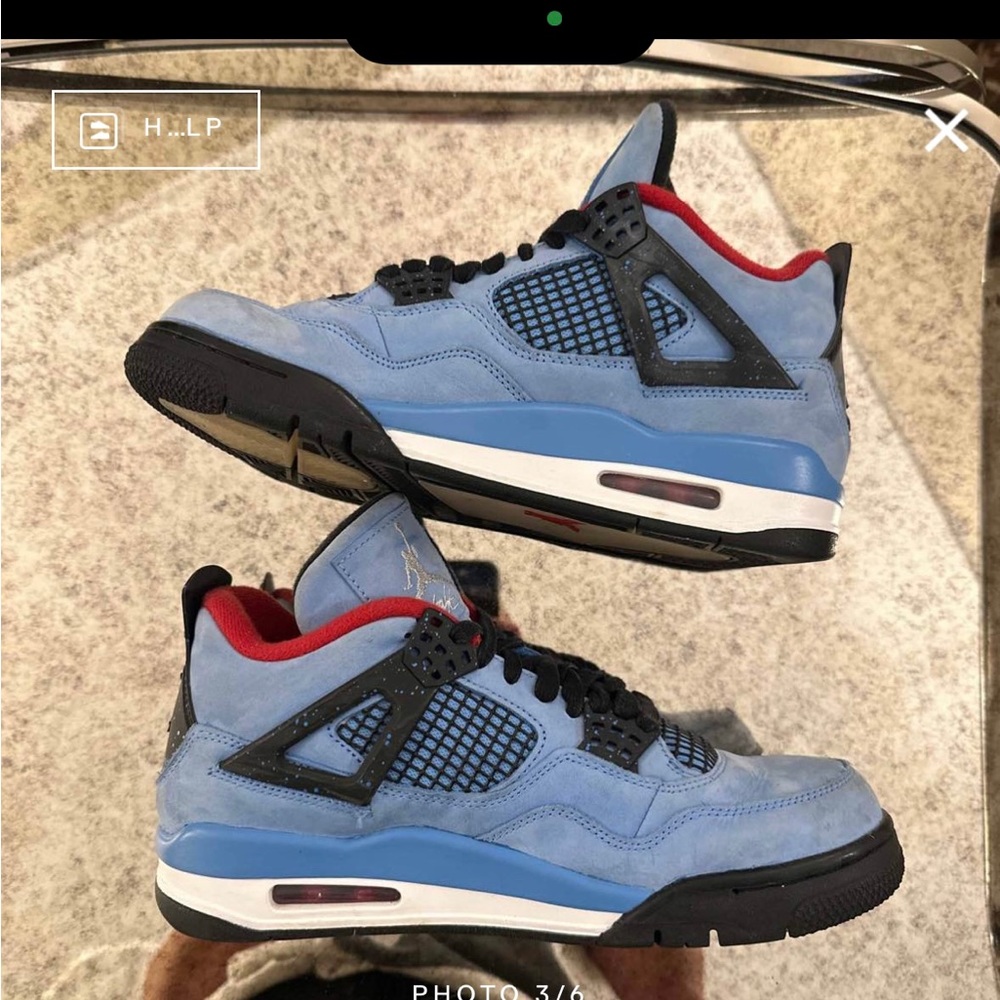 Jordan 4 Travis Scott size 8 men’s (9.5 women’s) blue.